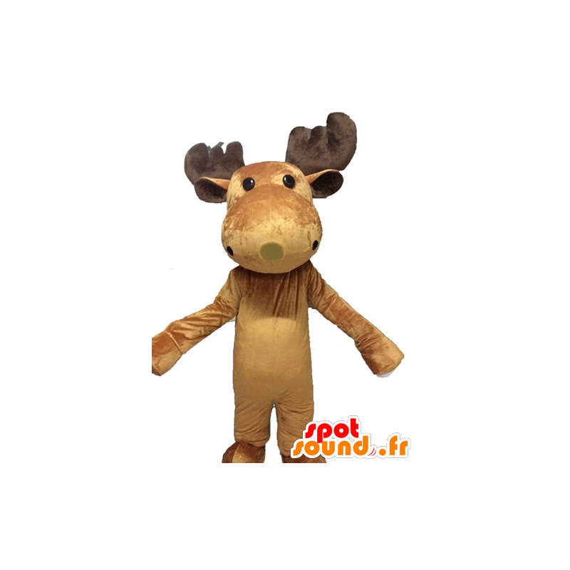 Mascotte d'élan, de caribou. Mascotte de renne géante - MASFR028541 - Animaux de la forêt