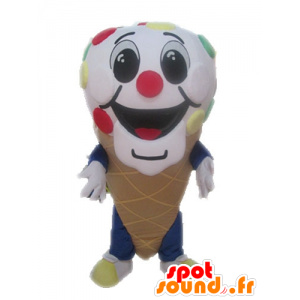 Mascotte de cornet de glace géant. Mascotte de glace - MASFR028543 - Mascottes Fast-Food