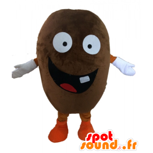 Coffee Bean mascot. giant cocoa bean mascot - MASFR028545 - Fast food mascots