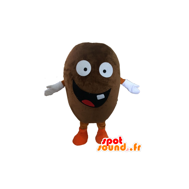 Mascotte de grain de café. Mascotte de fève de cacao géante - MASFR028545 - Mascottes Fast-Food