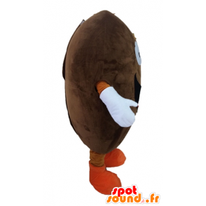 Coffee Bean mascot. giant cocoa bean mascot - MASFR028545 - Fast food mascots