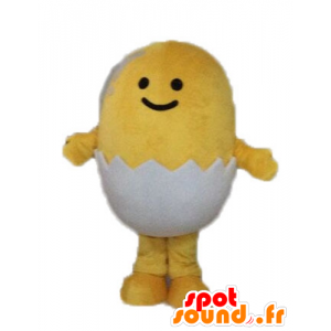 Žlutý mládě maskot v plášti - MASFR028546 - Maskot Slepice - Roosters - Chickens
