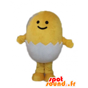 Gelbes Küken Maskottchen in einer Schale - MASFR028546 - Maskottchen der Hennen huhn Hahn