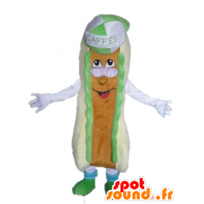 Mascota del bocadillo gigante. la mascota del perrito caliente - MASFR028547 - Mascotas de comida rápida