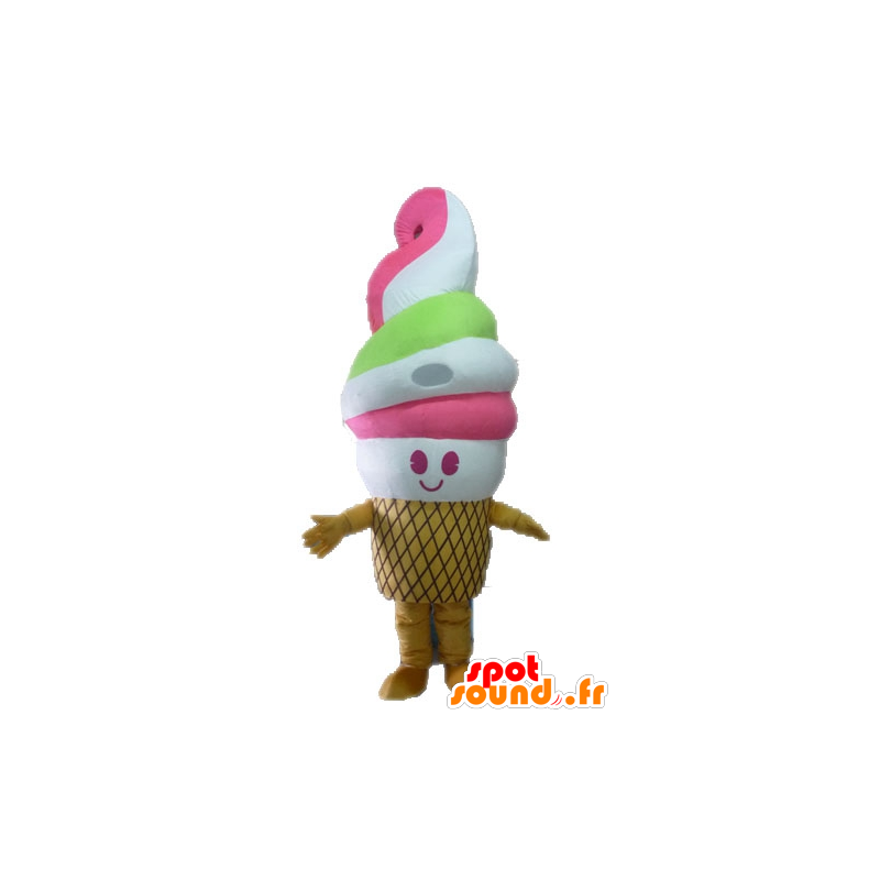 Mascotte de glace italienne géante. Mascotte de cornet géant - MASFR028548 - Mascottes Fast-Food