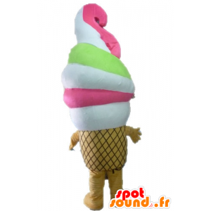 Μασκότ γίγαντας παγωτό. Giant Cone μασκότ - MASFR028548 - Fast Food Μασκότ