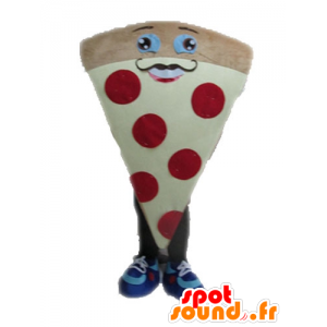 Kæmpe pizza maskot. Pizza skive maskot - Spotsound maskot