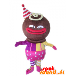 Mascotte de personnage africain déguisé en rose et jaune - MASFR028551 - Mascottes non-classées