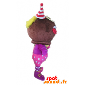 Αφρικανική μασκότ χαρακτήρα ντυμένη στα ροζ και κίτρινο - MASFR028551 - Μη ταξινομημένες Μασκότ