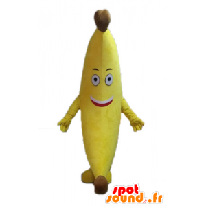 Giant banane mascotte gialla. Mascotte frutta esotica - MASFR028552 - Mascotte di frutta