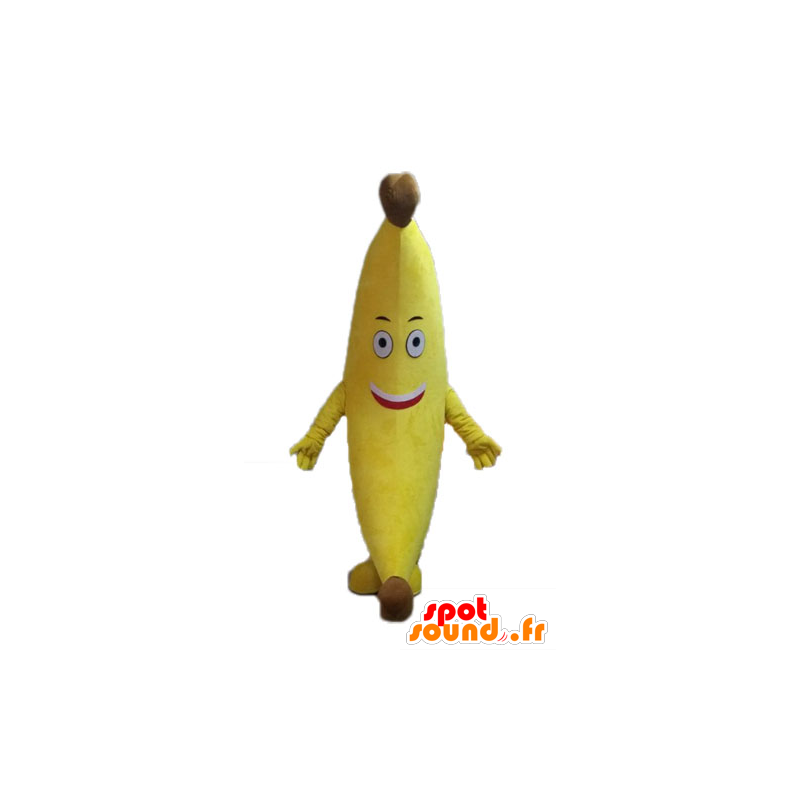 Mascota del plátano amarillo gigante. La mascota de frutas exóticas - MASFR028552 - Mascota de la fruta