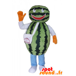 La mascota de la sandía gigante. mascota de la fruta verde - MASFR028553 - Mascota de la fruta