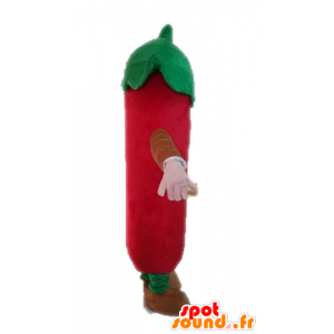 Mascot pimenta vermelha gigante. Mascot tempero mexicano - MASFR028555 - Mascot vegetal