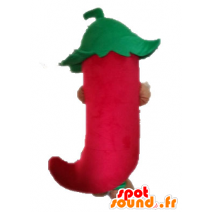 Mascotte de piment rouge géant. Mascotte d'épice mexicaine - MASFR028555 - Mascotte de légumes