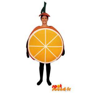 Mascotte de tranche d'orange, géante - MASFR007240 - Mascotte de fruits