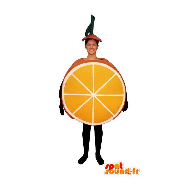 Maskotti siivu oranssi, jättiläinen - MASFR007240 - hedelmä Mascot