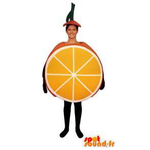 Orange skive maskot, kæmpe - Spotsound maskot kostume