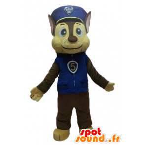 Brown Dog Mascot policejní uniformě - MASFR028557 - psí Maskoti