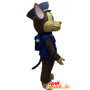 Brown Dog Mascot politie-uniform - MASFR028557 - Dog Mascottes