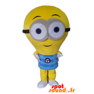 Jätte gul glödlampmaskot. Minions maskot - Spotsound maskot