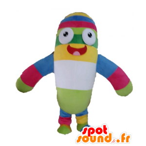 Bunte Plüschmaskottchen. Mascot farbige Pille - MASFR028559 - Maskottchen nicht klassifizierte