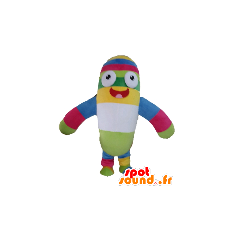 Multicolored plush mascot. Mascot colored pill - MASFR028559 - Mascots unclassified