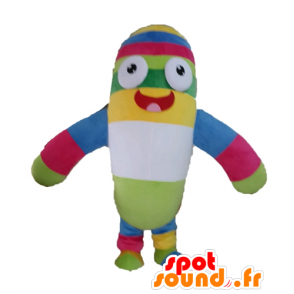 Multicolored plush mascot. Mascot colored pill - MASFR028559 - Mascots unclassified