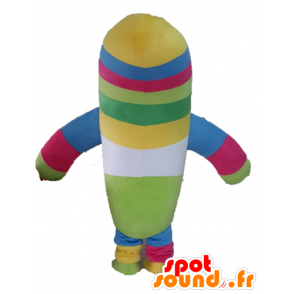 Multicolore mascotte di peluche. Mascotte pillola colorata - MASFR028559 - Mascotte non classificati
