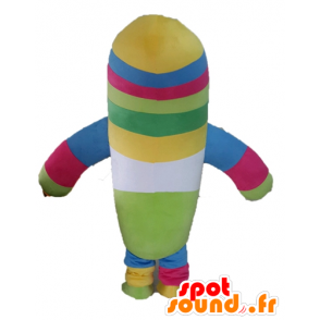 Multicolored plush mascot. Mascot colored pill - MASFR028559 - Mascots unclassified