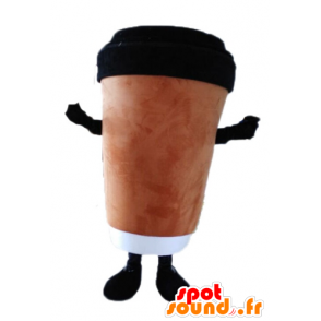 Coffee cup mascot. Mascot hot drink - MASFR028560 - Mascots of objects