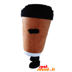 Koffiekopje mascotte. Mascot warme drank - MASFR028560 - mascottes objecten