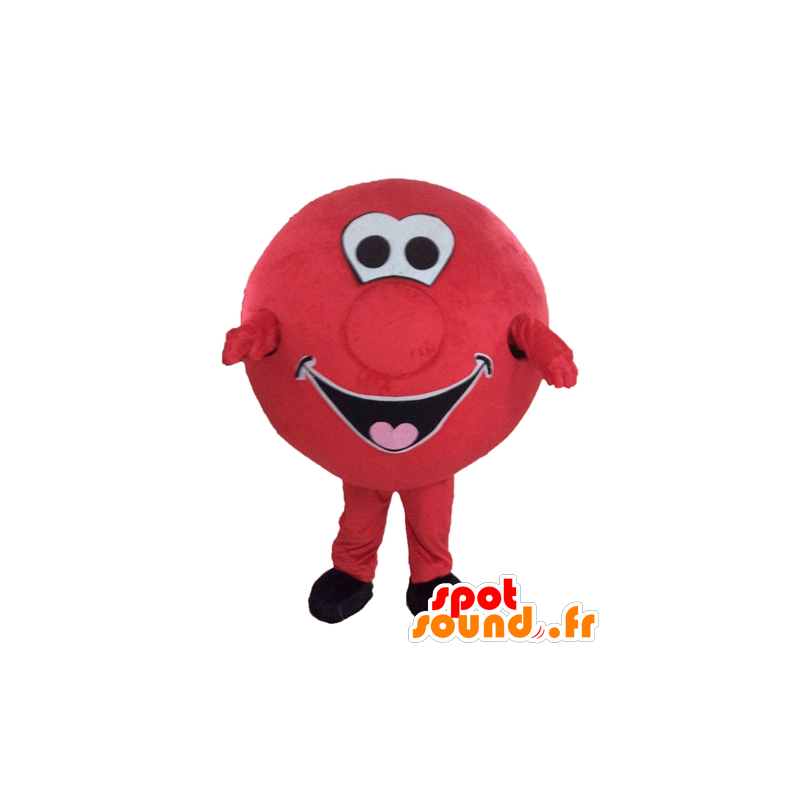 Mascot gigante palla rossa. mascotte rotonda - MASFR028561 - Mascotte di oggetti