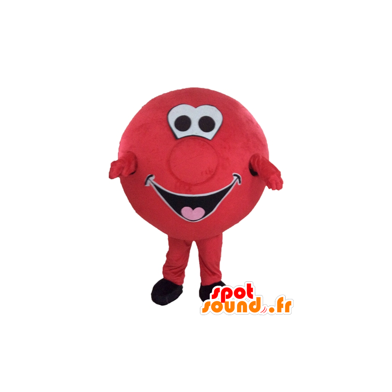 Mascot bola vermelha gigante. mascote rodada - MASFR028561 - objetos mascotes