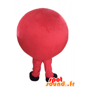 Maskotti jättiläinen punainen pallo. pyöreä maskotti - MASFR028561 - Mascottes d'objets