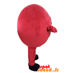 Mascotte reusachtige rode bal. round mascotte - MASFR028561 - mascottes objecten