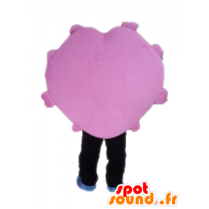 Mascotte publicitaire rose et noire. Mascotte de gaufre - MASFR028562 - Mascottes Fast-Food