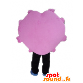 ピンクと黒の広告マスコット。ワッフルマスコット-MASFR028562-ファストフードマスコット