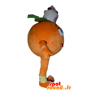 Riesen-orange-Maskottchen. Mascot fruchtigen Dessert - MASFR028563 - Obst-Maskottchen