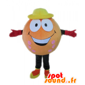 Mascote bola laranja. mascote laranja gigante - MASFR028564 - objetos mascotes