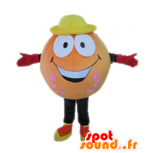 Oranssi pallo maskotti. Jättiläinen oranssi maskotti - MASFR028564 - Mascottes d'objets