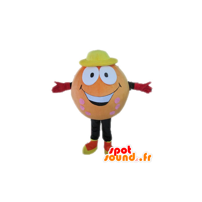 Mascote bola laranja. mascote laranja gigante - MASFR028564 - objetos mascotes