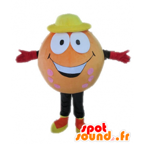 Mascotte de balle orange. Mascotte d'orange géante - MASFR028564 - Mascottes d'objets