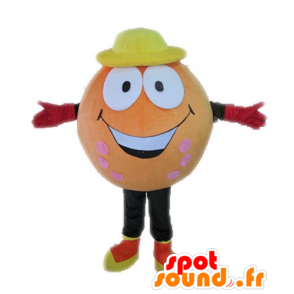 Orange ball mascot. Giant orange mascot - MASFR028564 - Mascots of objects