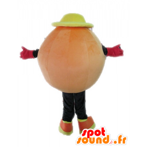 Mascotte de balle orange. Mascotte d'orange géante - MASFR028564 - Mascottes d'objets