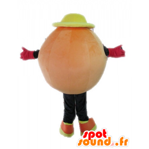 πορτοκαλί μασκότ μπάλα. Giant πορτοκαλί μασκότ - MASFR028564 - μασκότ αντικείμενα