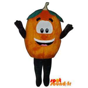 Mascote de damasco gigante. terno de laranja - MASFR007243 - frutas Mascot
