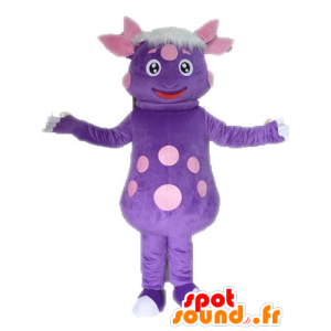 Peas dinosaur mascot. purple creature mascot - MASFR028566 - Mascots dinosaur