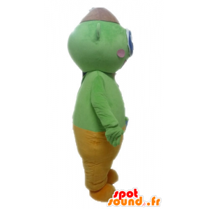 Mascotte d'extra-terrestre vert. Mascotte de cyclope vert - MASFR028567 - Mascottes de monstres