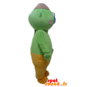 Green ulkomaalainen maskotti. Vihreä Kyklooppi Mascot - MASFR028567 - Mascottes de monstres