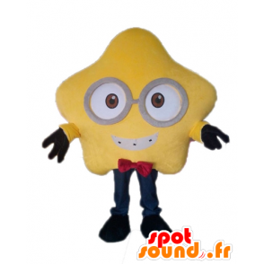 Mascotte stella gialla gigante con gli occhiali - MASFR028568 - Mascotte di oggetti